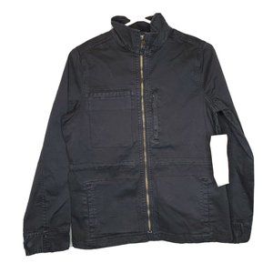 Daily Ritual Women's Military Cargo Jacket Navy Small